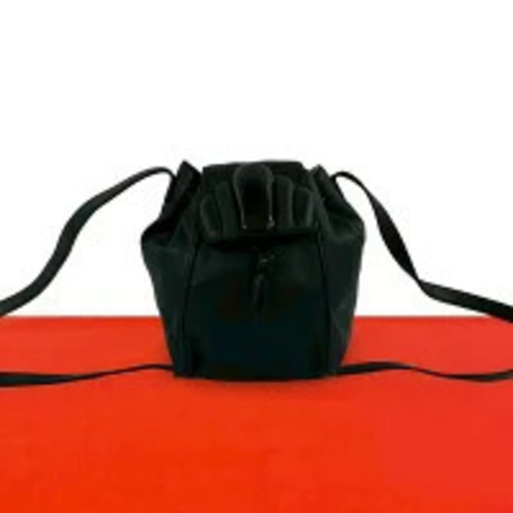 Loewe Leather Drawstring Sacoche Shoulder Bag Black